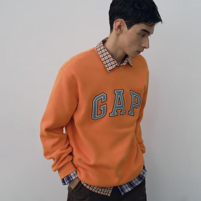 GAP Unisex Loose Fit Carbon Brushed Crewneck Sweatshirt