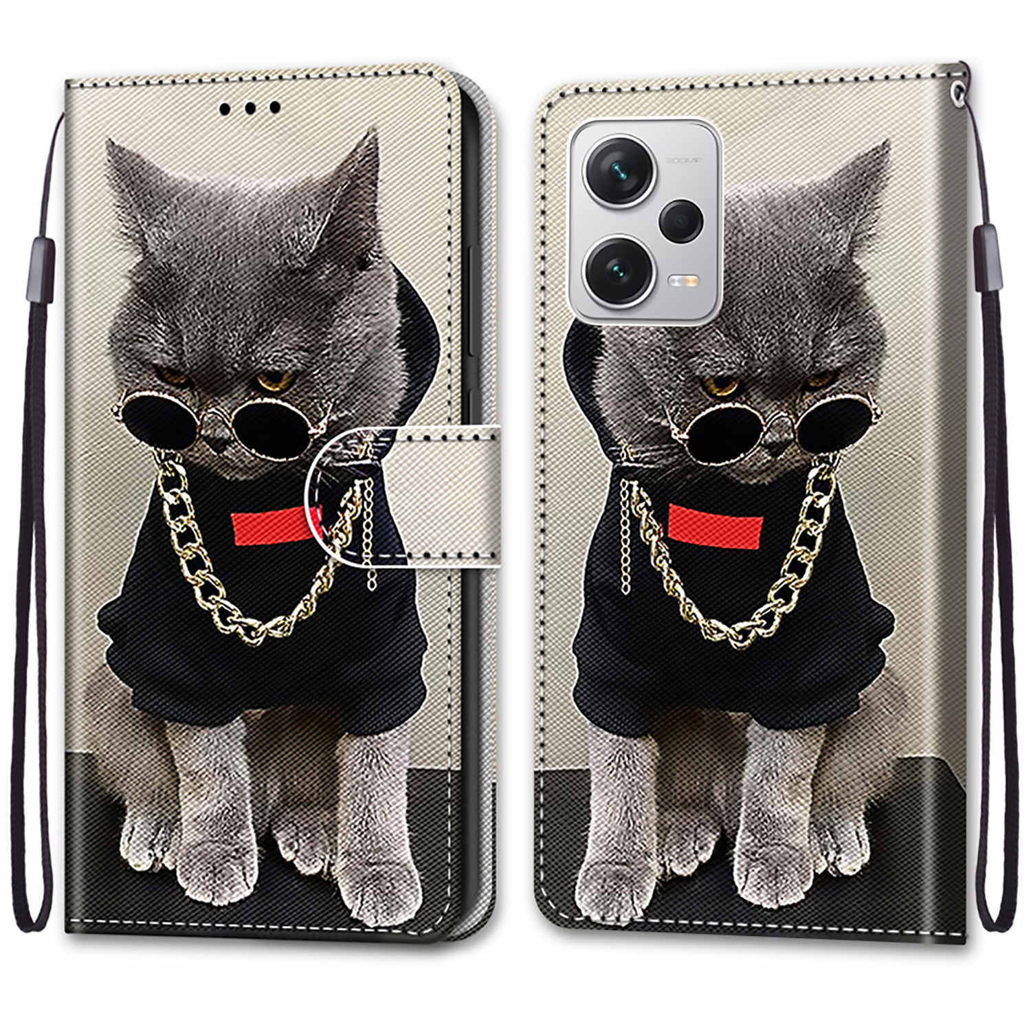 

Роскошный окрашенный кожаный чехол-кошелек в стиле книги, защитный чехол для Redmi Note14/Note13/Note12/Note11/Note10/Redmi Note 12S 11R 12R 8T 9S Redmi Note 10 Pro