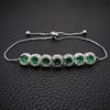 Classic Full Diamond Crystal & Emerald Zircon Adjustable Women's Bracelet S5243