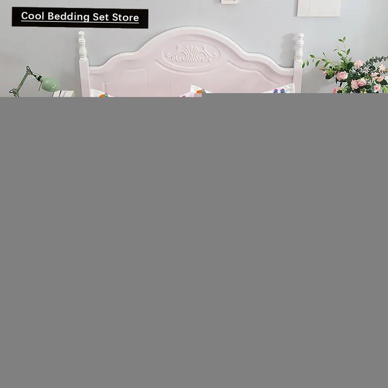 Comforter Cartoon Numbers King Queen Lovely Animals Bedding Set Kids Colorful English Alphabet 2/3Pcs Polyester
