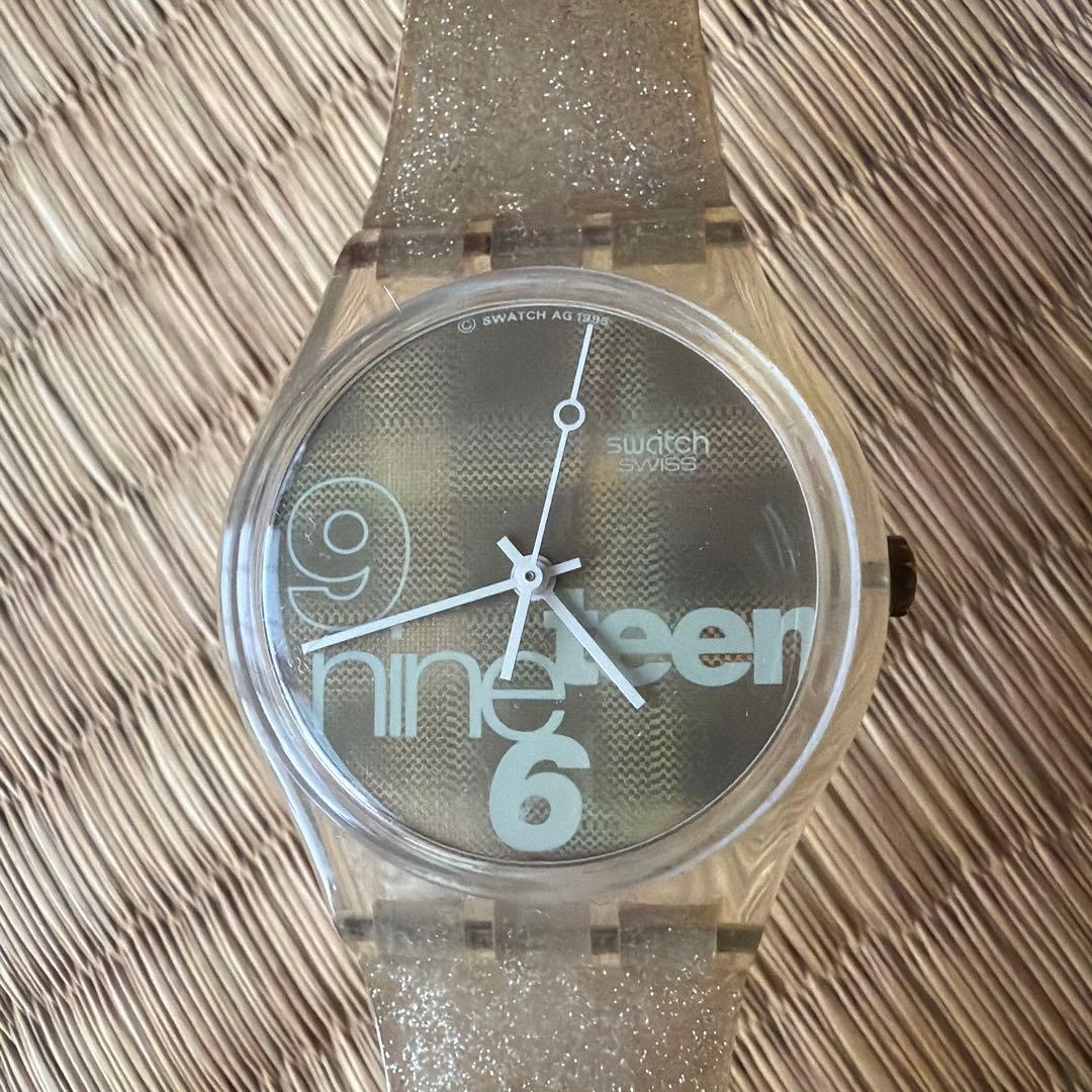 Used Swatch watch quartz clear lame