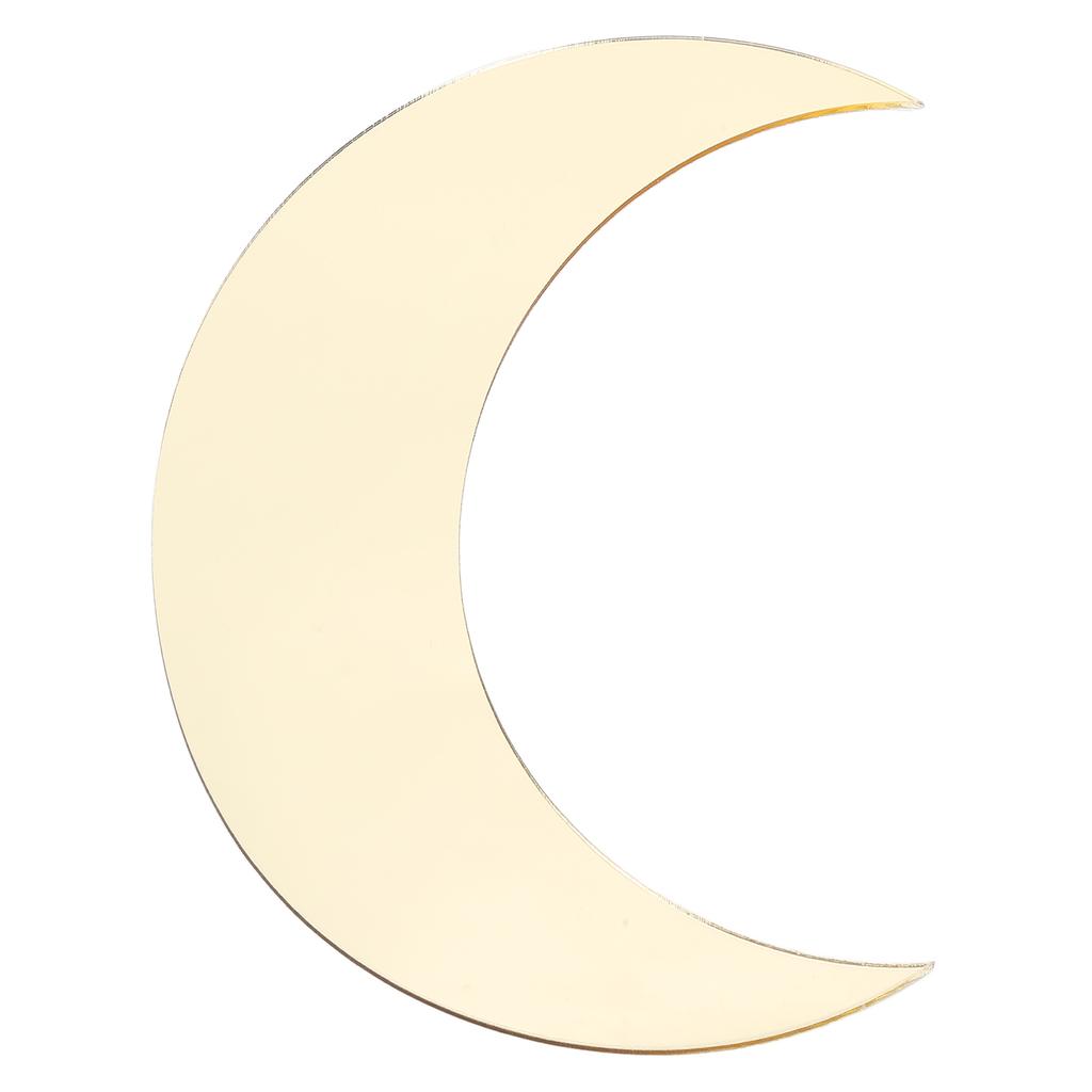 Moon Shape Mirror Wall Sticker Acrylic Decorative Background Decal for   Corridor