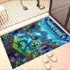 Minecraft Print Rug, Washable Floor Carpet, For Entryway Dorm Laundry Room Office Study, Home Decor Birthday Christmas Gift