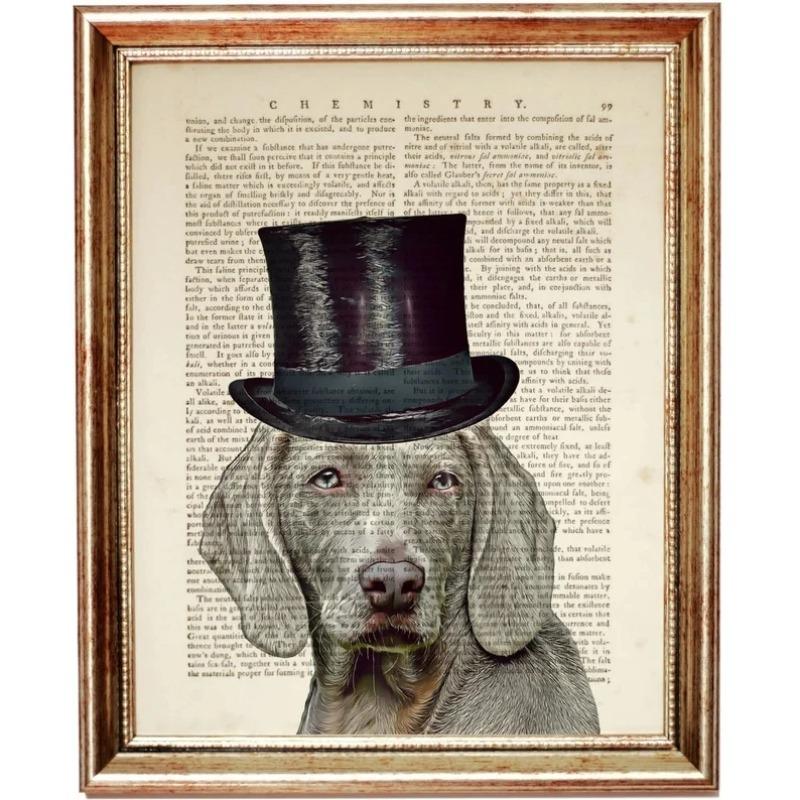 Vintage Funny Animals In Newspaper Art Poster Canvas Painting Puppy Pet Cat Horse Wall Art Pictures Gift Home Decor