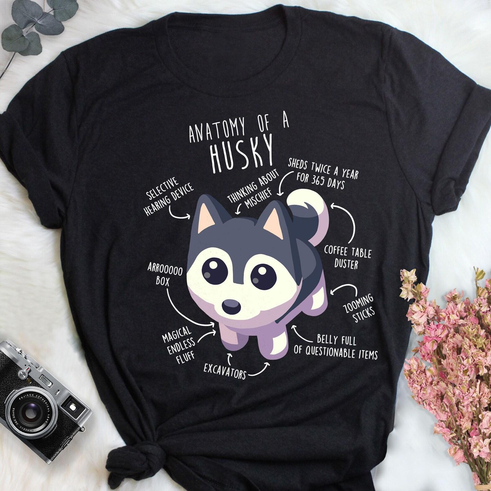 Funny Husky Shirt,  , Dog Lover Gift, Cute Husky T-shirt, Husky Lover Tshirt, Pet Tee, Gray Husky, Grey Tops, Furry Fandom, Mom, Dad 140