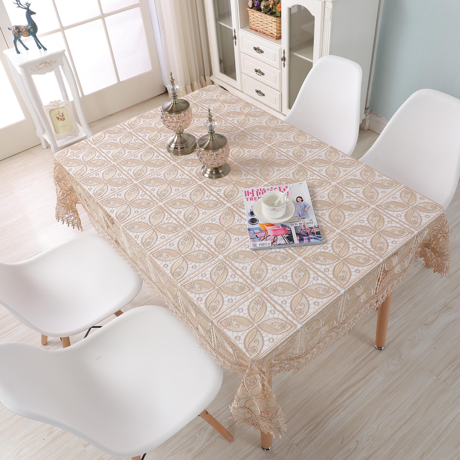 

Кружевная скатерть в пасторальном стиле, полая скатерть, домашний чехол, прикроватное полотенце, скатерть для журнального столика 60*60