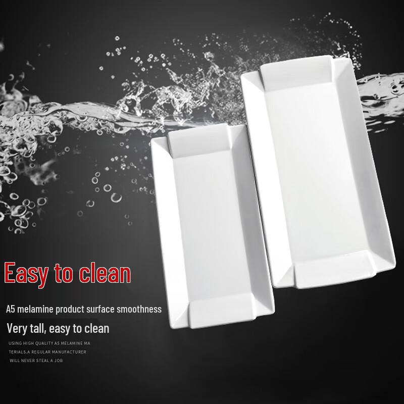 Huihuang Biały Melaminowy Półmisek do Sushi i BBQ