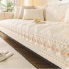 Washable Cotton Embroidered Sofa Cushion Slipcover, Modern Non-Slip Couch Cover Protector