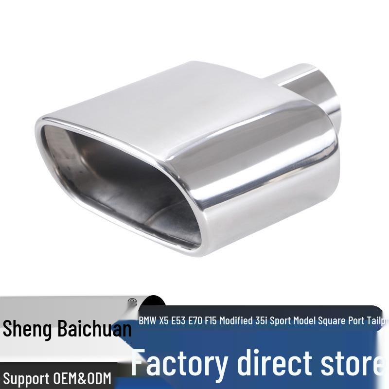 

Stainless Steel Exhaust Tail Tip for BMW X5 (E53 E70 F15) 35i Sport, Square Outlet Modified Exhaust Pipe