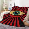 Artwork P-Psychedelic All Seeing Eye Throw Lightweight 240g Flannel Blanket Soft Skin-friendly for Summer Cooling