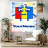 Numberblocks Benutzerdefinierter Name Wanddekoration Wandteppich Kunst Für Haustiergedenken Geburtstag Hochzeitsparty Kulisse Familiengeschenk