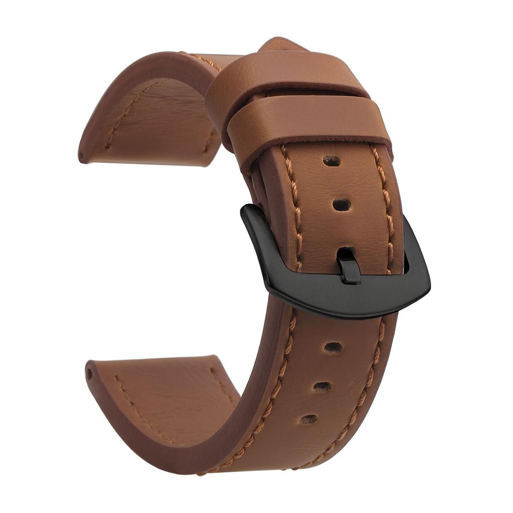 SAMCO Bracelet de Montre Sport Cuir Vintage Boucle Acier Inoxydable Accessoires de Montre 18mm 20mm 22mm 24mm