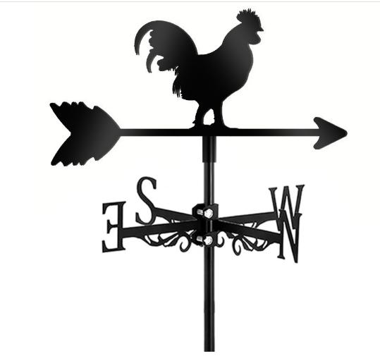 Garden Supplies Stainless Steel Creative Animal Rooster Roof Home Wind Indicator Outdoor Cupola Wind Direction Indicator Field