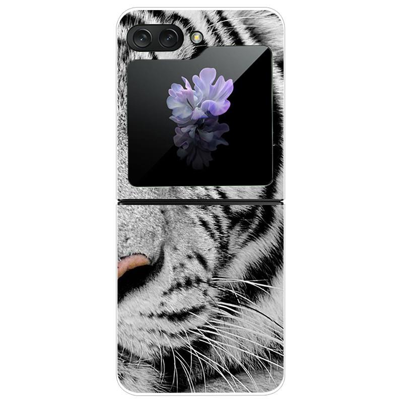 Für Samsung Galaxy Z Flip5 Hülle Harte PC-Handy-Rückabdeckung für Samsung Galaxy Z Flip 5 5G Hüllen 6,7'' ZFlip5 Niedliche Katze Funda Schale
