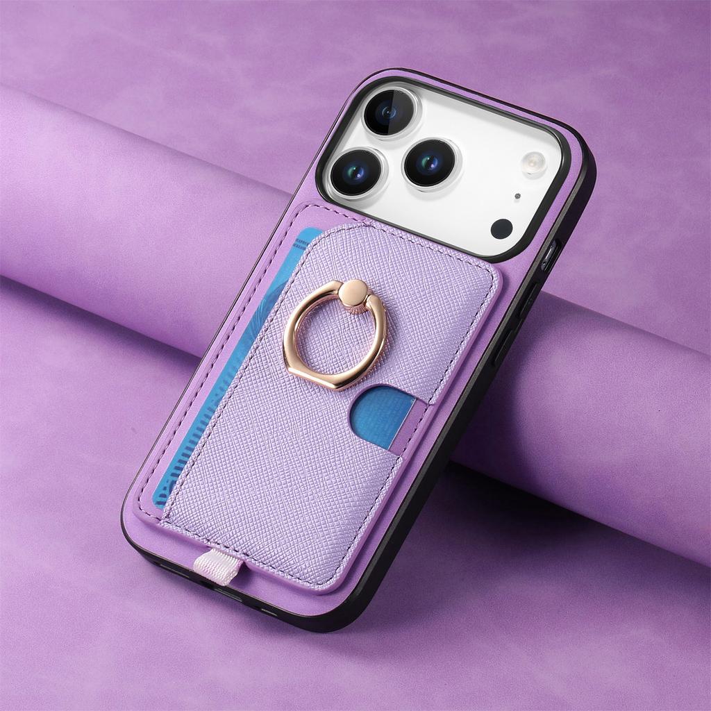 2 in1 Detachable Side Card Solt Wallet Ring Holder Leather Case For iPhone 17 Pro Max 16 Plus 15 14 13 12 11 17air Stand Cover