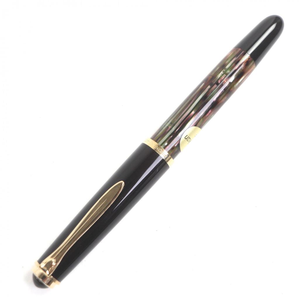 Excellent PERIKAN fountain pen M&K brown stripes Dark brown gold 14K mens 400NN Used