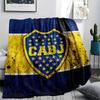 Logo Boca Juniors, Coperta in Flanella con Fantasia, Alta Qualità, Confortevole per Tutte le Stagioni, Decorazione per la Casa, Calore e Comfort, Perfetta per Regali.