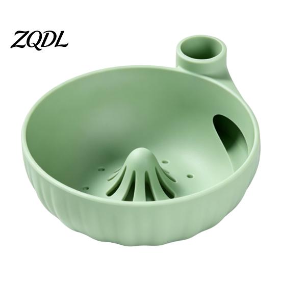 Wash And Drain Gadget Self-Spinning Berry Swirl Bowl, Food-Grade Silicone Vortex Fruit Colander with Built-in Portable Rinse Basin for Cleaning Grapes