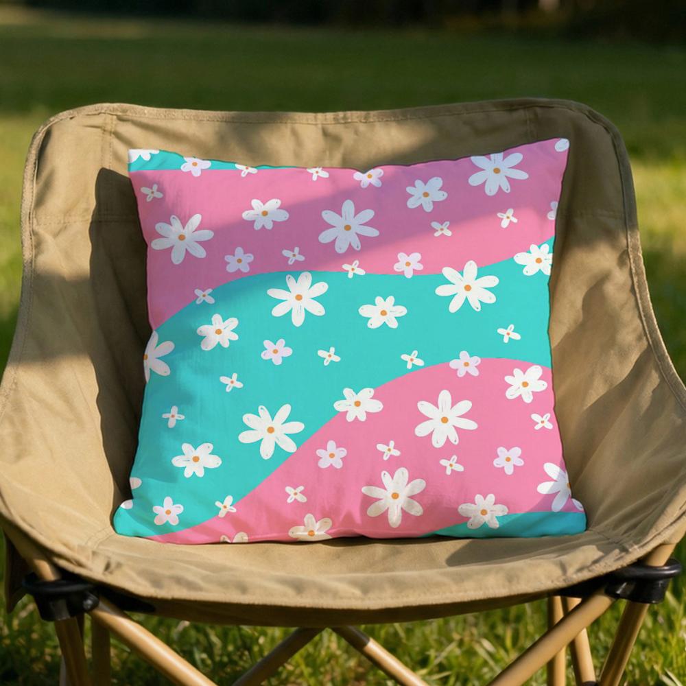 

Colorful Daisies Cushion Cover Soft Reversible Durable Pillow Cover MultiScene Use for Home Car Daily Comfort 30x30cm