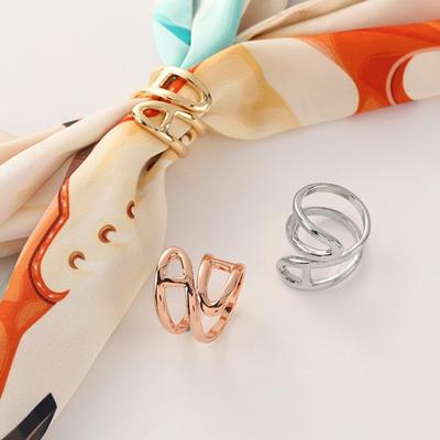 Spiral Scarf Ring Silk Scarf Slide Ring Alloy Scarf Holder Clothing Corner Ring