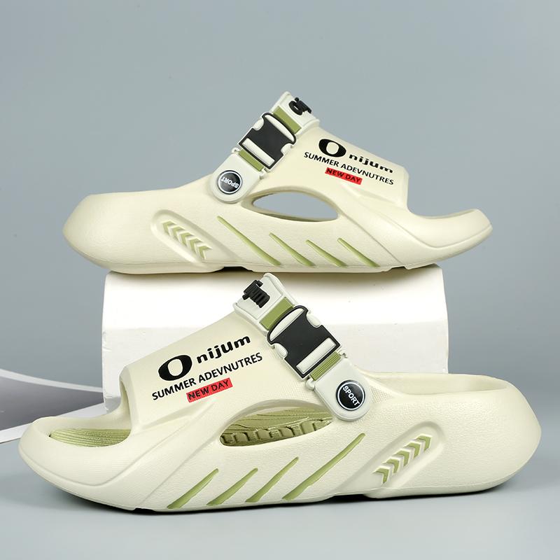 New Men's Slippers Outdoor Sandals Beach Comfortable Soft Slides Indoor Slippers Casual Shoes Men Outdoor Sandals Big Size 46 47