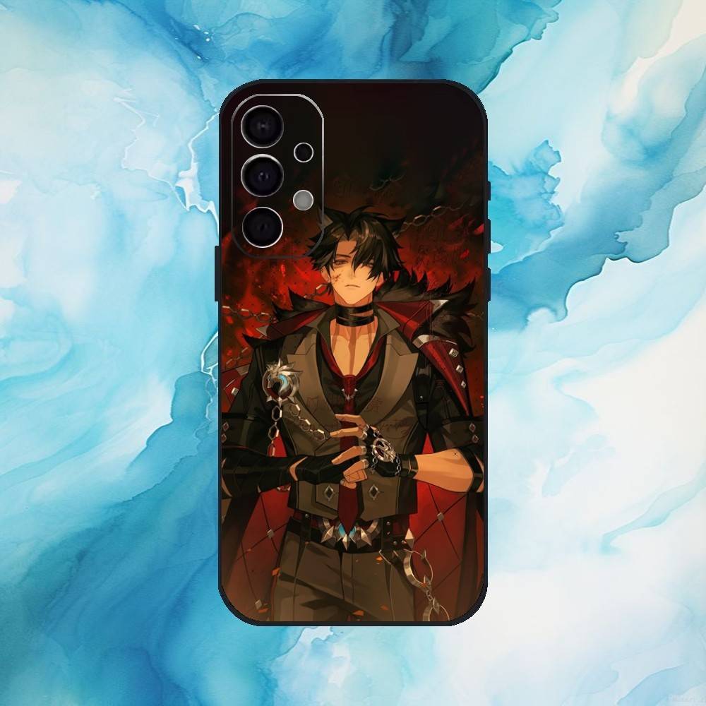 G-Genshin Impact Wriothesley Phone Case For Samsung S25,S24,S21,S22,S23,S30,Ultra,S20,Plus,Fe,Lite,Note,10,9,5G Black Cover
