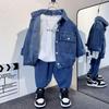 Trendy Boys' Denim Outfit Set for Ages 4-6 - Stylish Autumn/Spring Fashion 2025