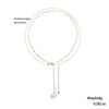 Vintage Goldfarbenes Herz Langes Halskettchen für Damen Exquisite Quasten Y-förmige Halskette Luxuriöser Schmuck für Hochzeiten Geschenke Accessoires