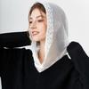 Gauzy Fake Lace Floral Collar With Cap Detachable False Collar  Clothes Accessory