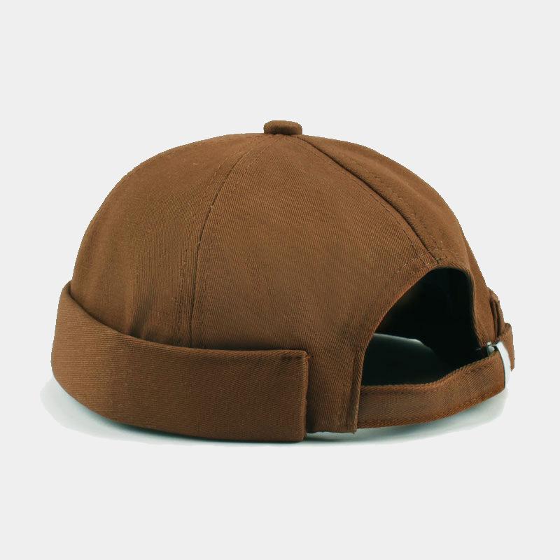 Unisex Solid Color Retro Cotton Melon Cap – Spring/Summer Street Trend