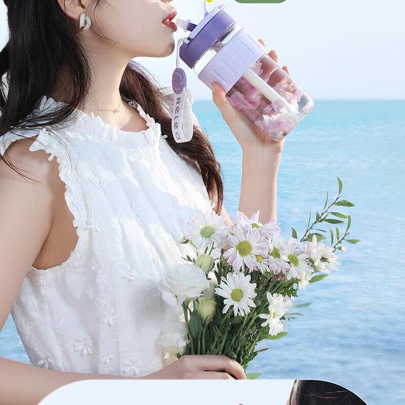 RELEA Starry Sky Portable Borosilicate Glass Water Bottle