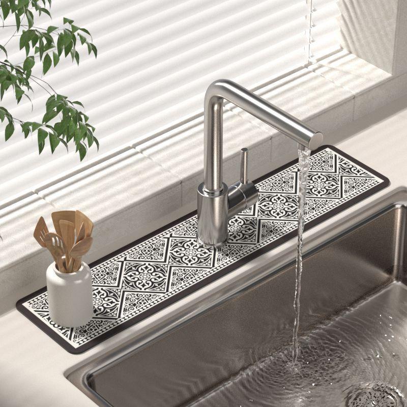 Wasserabsorbierende Matte für Wasserhähne, Küchenspülen, Waschbecken, Abtropfmatten, Spritzschutzmatten für Badezimmerarbeitsplatten