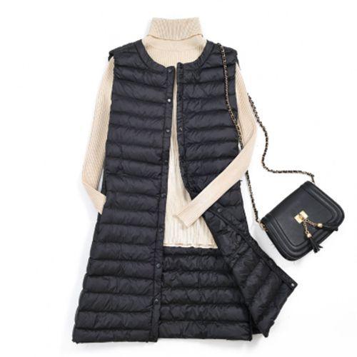 Autumn Winter Women's Ultra Light Down Coats Casual Slim Long Duck Down Vests Women Winter Jackets Female Warm Waistcoat