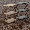 Outdoor Camping Cups Bowls Detachable Storage Rack Hung Shelf With Panel Hole Aluminum Alloy