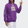 Adidas Dame Basketball Hoodie With Graphic Print Men Hoodies Purple HG8914