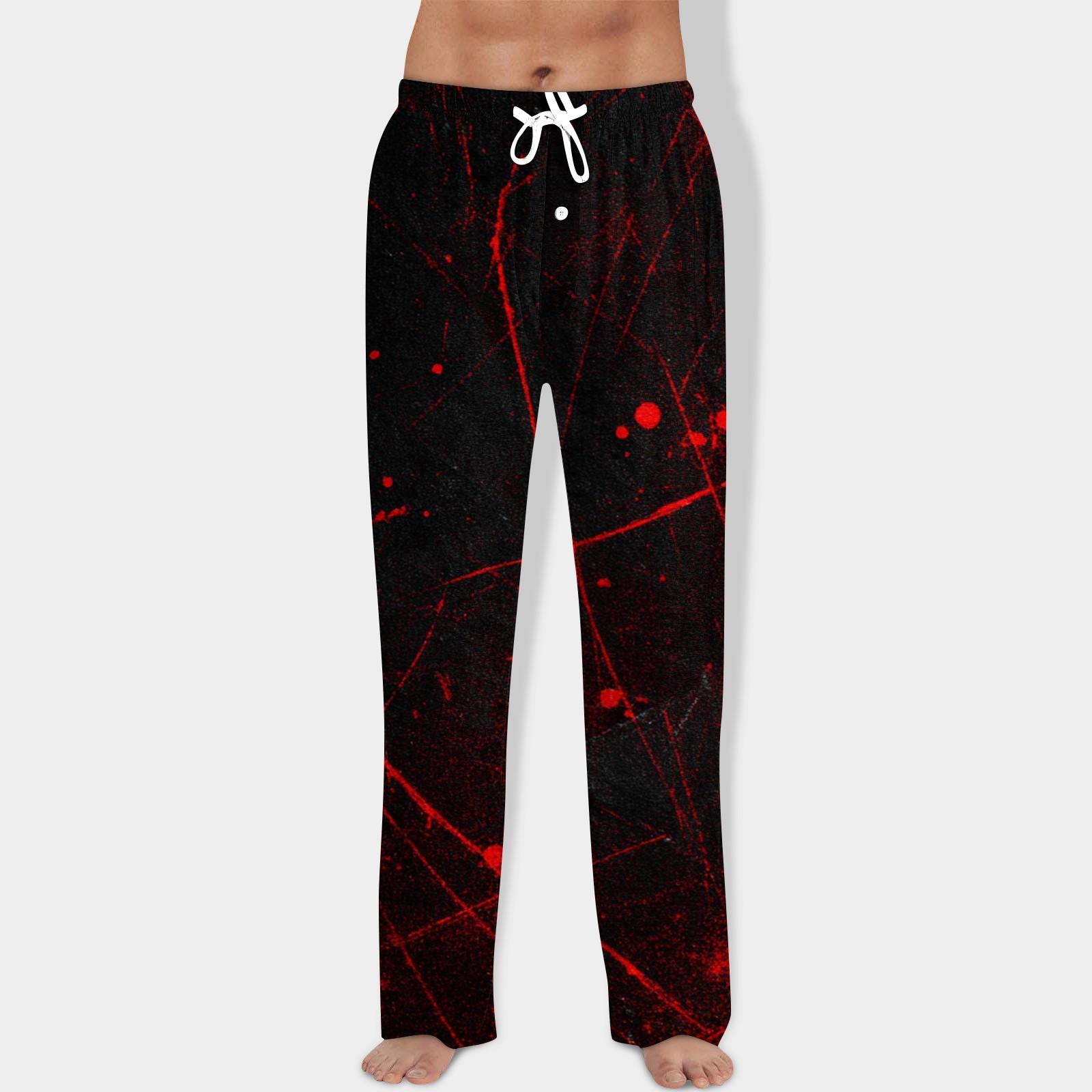 

Мужские брюки на кулиске с принтом на Хэллоуин, повседневные пижамные брюки XL
