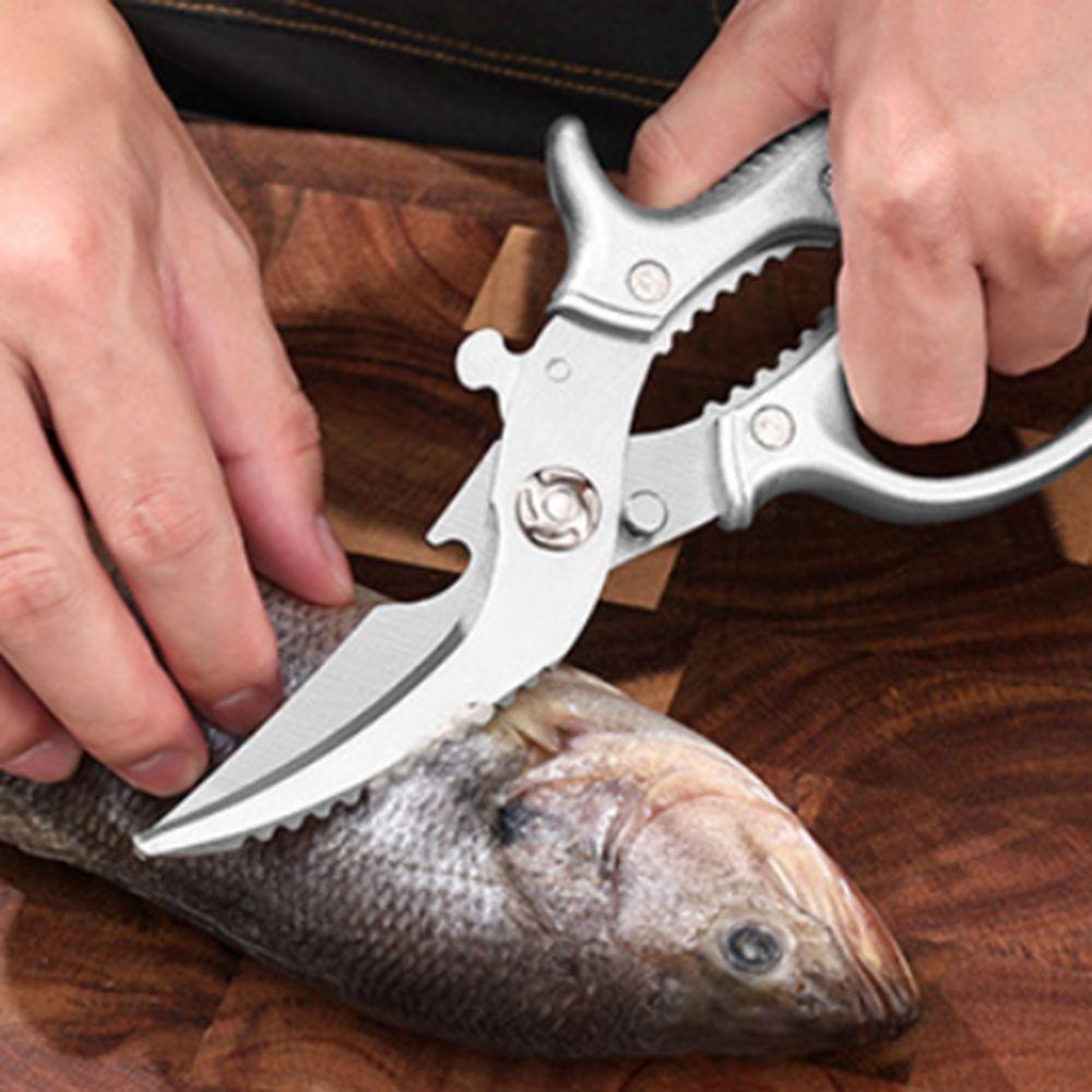 Steel Chicken Bone Shear Sharp BBQ Scissor Multifunctional Kitchen Scissor  Ramen