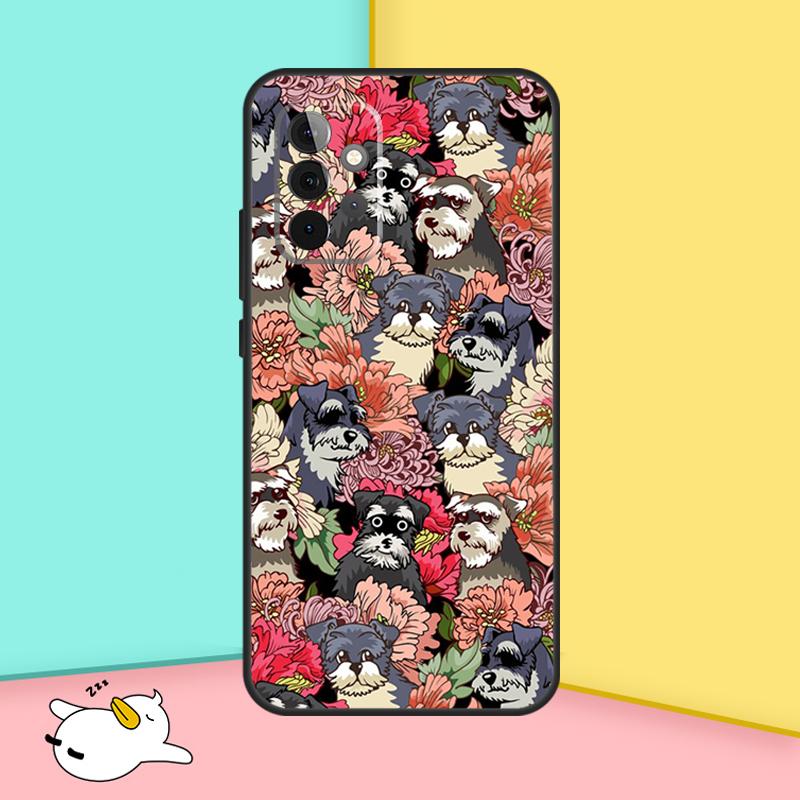 Schnauzer Puppy Dog Case For Samsung Galaxy A34 A54 A14 A36 A56 A06 A13 A53 A32 A12 A22 A52 A35 A17 A16 A55 A15