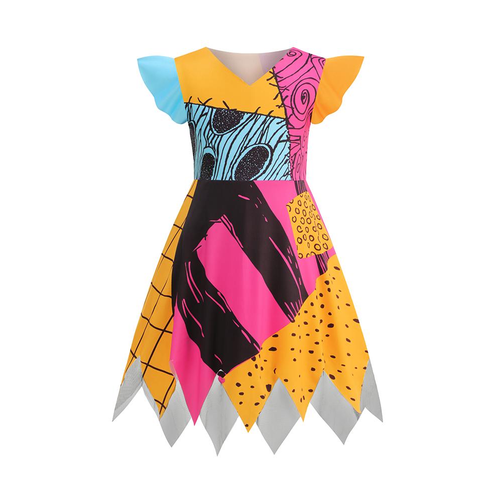 Girls Boys Halloween Cosplay Costume Sally Jack Kid Christmas Role Play Dress Carnival Party Clothes