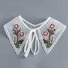 Vintage Ruffle Women Detachable Collar Tie Necklace Detachable Lapel Shirt Fake False Collar Woman Lace Tie Neckwear Nep Kraagie