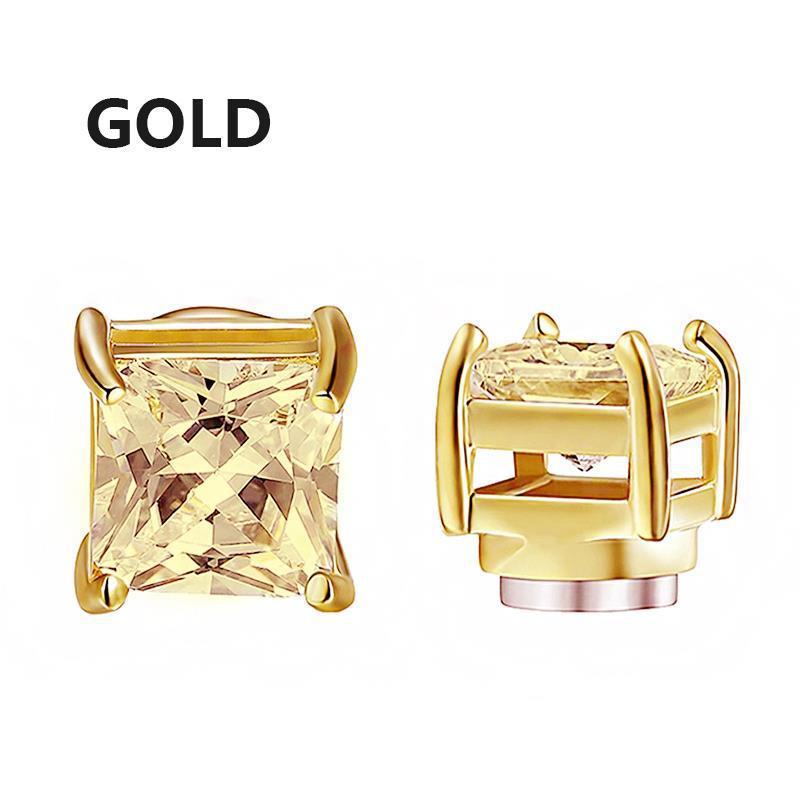 Boucles d'oreilles puces magnétiques en zircon: Bijoux Punk Sans Perçage pour Hommes et Femmes