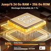 OUKITEL G1 Smartphone Robuste 24Go+256Go Écran 6.52" 10600mAh 48MP Caméra Telephone Portable Incassable Dual SIM 4G /NFC/IP68 Noir