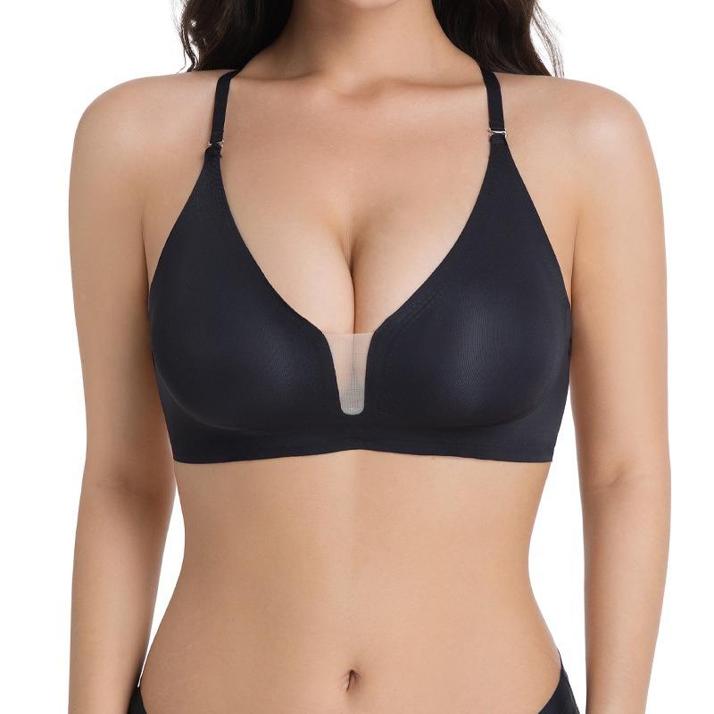 Women's Multi-Way Beauty Back Bra Sexy Backless Halter Bra Plus Size Push Up Brassiere