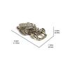 Bear Head Brass Buckle EDC Outdoor DIY Woven Paracord Survival Bracelets Supplies Accessories Retro Umbrella Rope Lanyard Beads