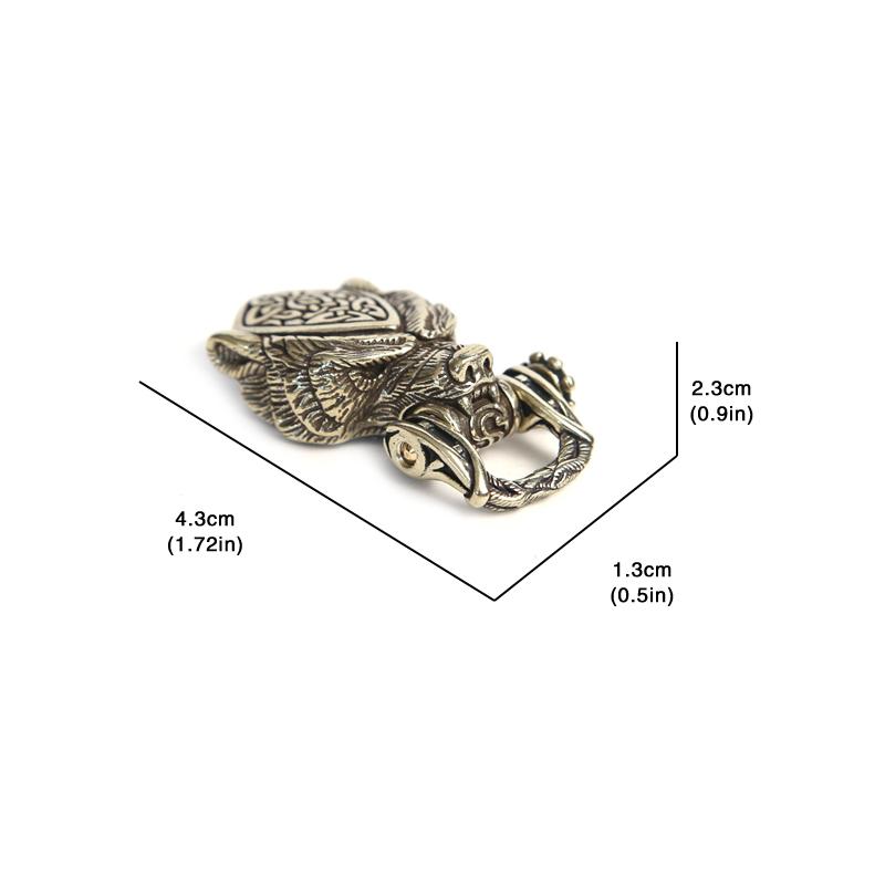 Bear Head Brass Buckle EDC Outdoor DIY Woven Paracord Survival Bracelets Supplies Accessories Retro Umbrella Rope Lanyard Beads
