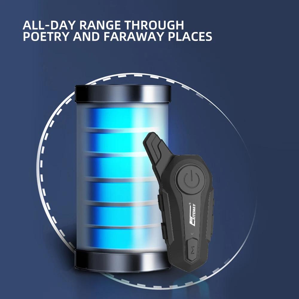 Bluetooth Hodetelefon Motorsykkelhjelm Intercom Headset 1000M For 2 Førere Intercomunicador Moto Trådløs Interfon Håndfri Anrop