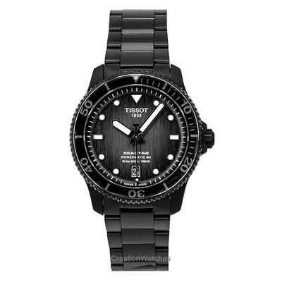 Seastar 1000 Acciaio Inossidabile Quadrante Grigio e Nero Automatico Diver's T120.807.33.051.00 300M Orologio da Uomo