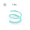 Double Hoop Nose Ring Stainless Steel for Single Piercing, Snug Spiral Nose Ring 20G 8/10mm Thin Nose Rings Piercing Jewelry