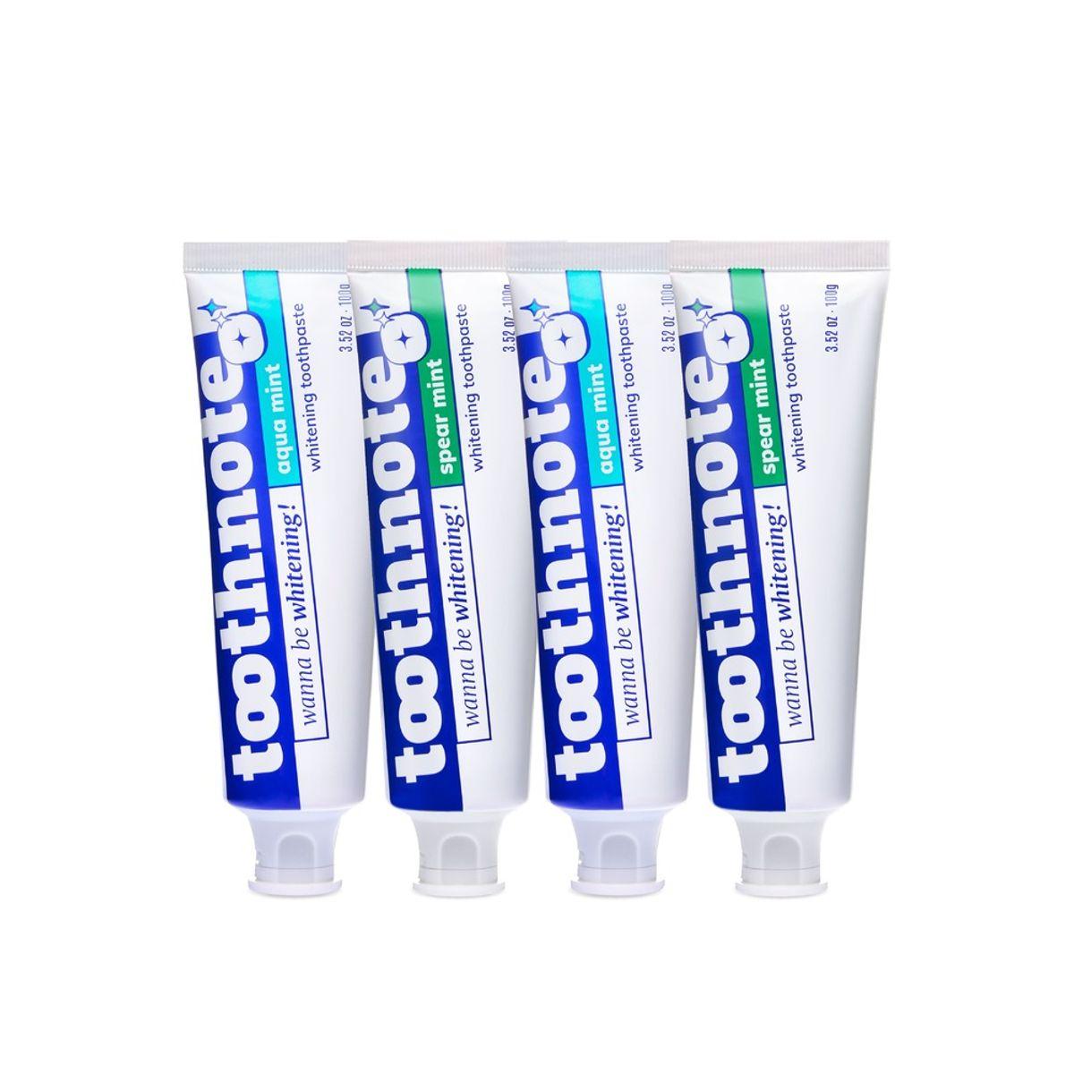 Toothnote Teeth Whitening Whitening Toothpaste Aqua Spearmint 2 Types 2 Packs