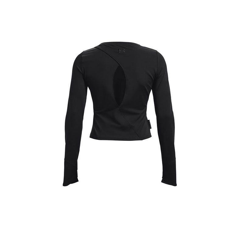 Under Armour Training Sports Crew Neck Long Sleeve T-Shirt Women tops Black 1371020-001